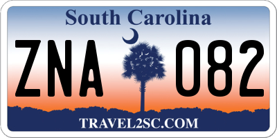 SC license plate ZNA082