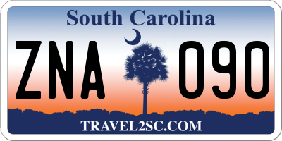 SC license plate ZNA090