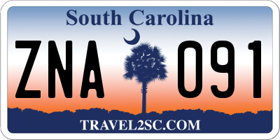 SC license plate ZNA091