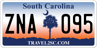 SC license plate ZNA095