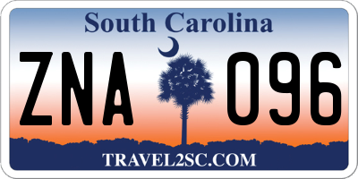 SC license plate ZNA096