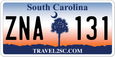 SC license plate ZNA131