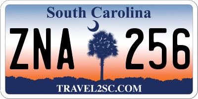 SC license plate ZNA256
