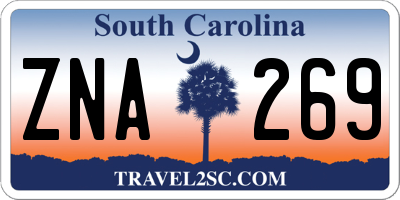 SC license plate ZNA269