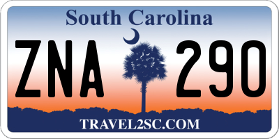 SC license plate ZNA290