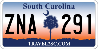 SC license plate ZNA291
