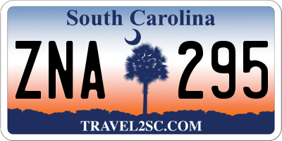 SC license plate ZNA295