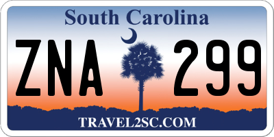 SC license plate ZNA299