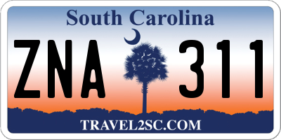 SC license plate ZNA311
