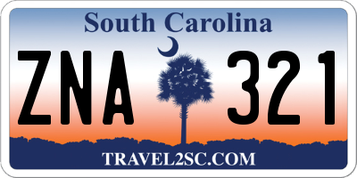 SC license plate ZNA321