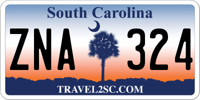 SC license plate ZNA324