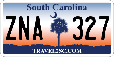 SC license plate ZNA327
