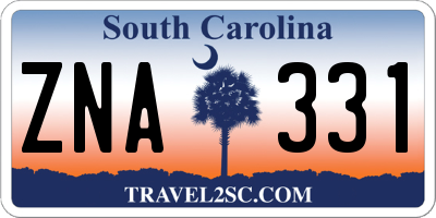 SC license plate ZNA331