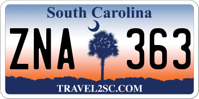 SC license plate ZNA363