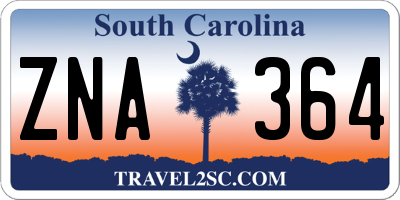 SC license plate ZNA364