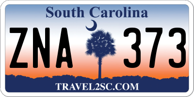 SC license plate ZNA373