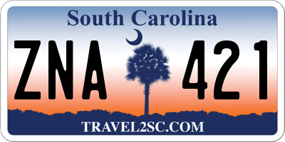 SC license plate ZNA421