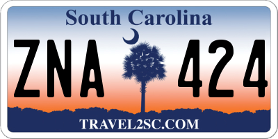 SC license plate ZNA424