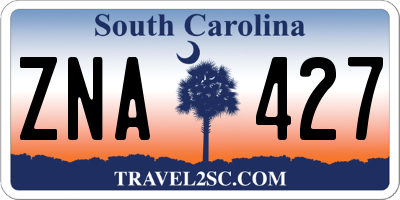 SC license plate ZNA427