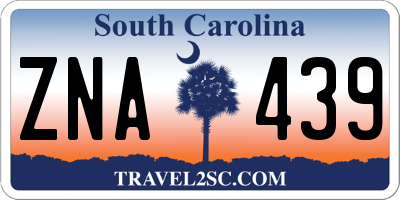 SC license plate ZNA439