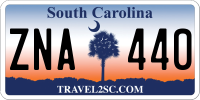 SC license plate ZNA440