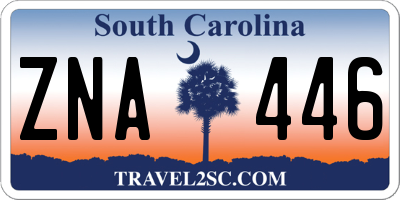 SC license plate ZNA446