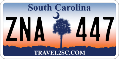 SC license plate ZNA447