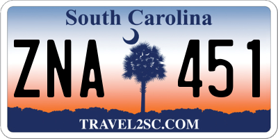 SC license plate ZNA451