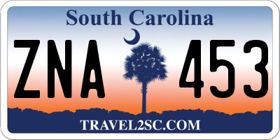 SC license plate ZNA453