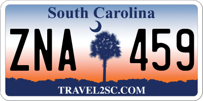 SC license plate ZNA459