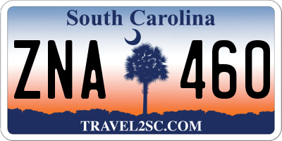 SC license plate ZNA460