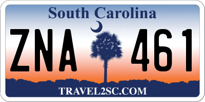 SC license plate ZNA461