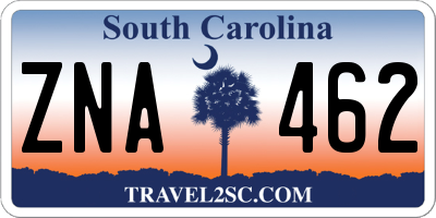 SC license plate ZNA462