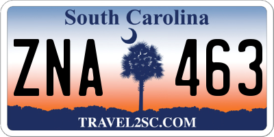 SC license plate ZNA463