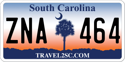 SC license plate ZNA464