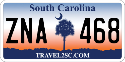 SC license plate ZNA468
