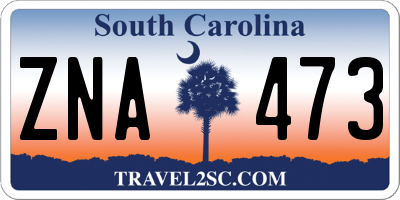 SC license plate ZNA473