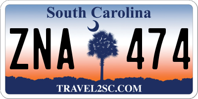 SC license plate ZNA474