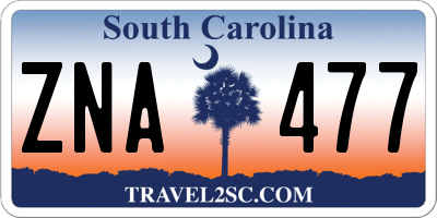 SC license plate ZNA477