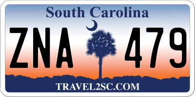 SC license plate ZNA479