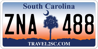 SC license plate ZNA488