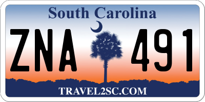 SC license plate ZNA491