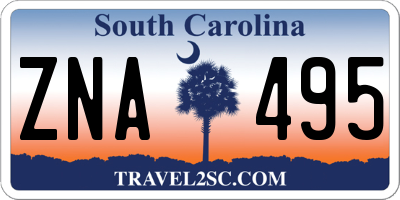 SC license plate ZNA495
