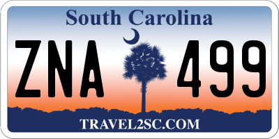 SC license plate ZNA499