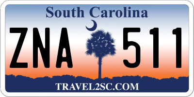 SC license plate ZNA511
