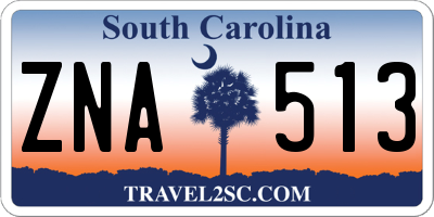 SC license plate ZNA513