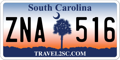 SC license plate ZNA516