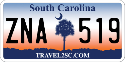 SC license plate ZNA519