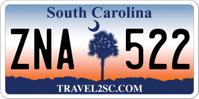 SC license plate ZNA522