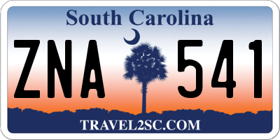 SC license plate ZNA541